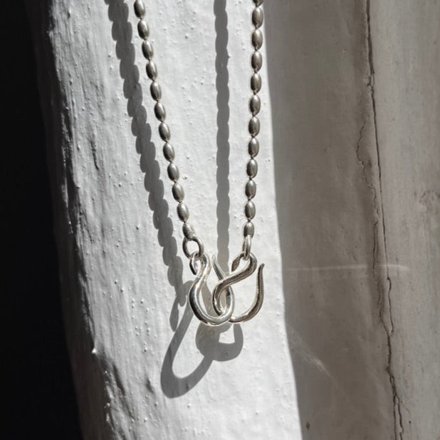 Rajnigandha Elongated Spheres Silver Chain (Unisex)