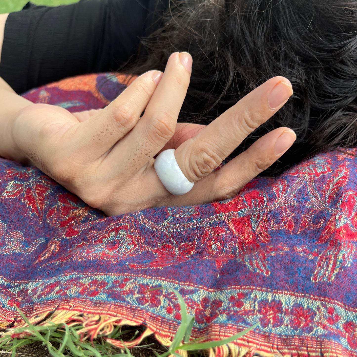 White Jade Ring (natural)