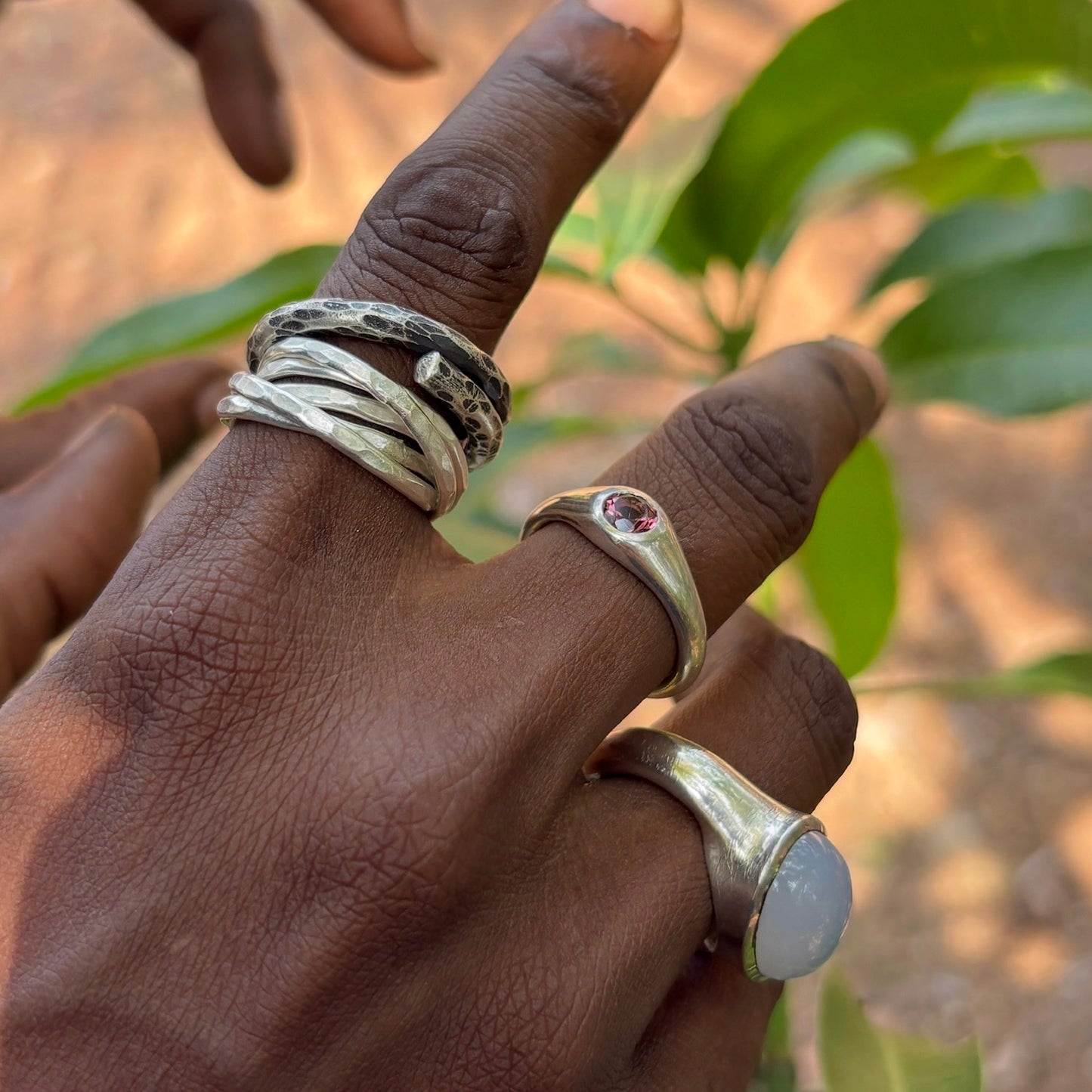 5 Band Roll Ring in Sterling Silver