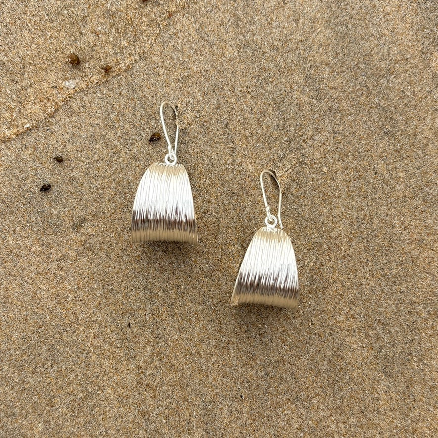 Tree Bark Sterling Silver Earrings