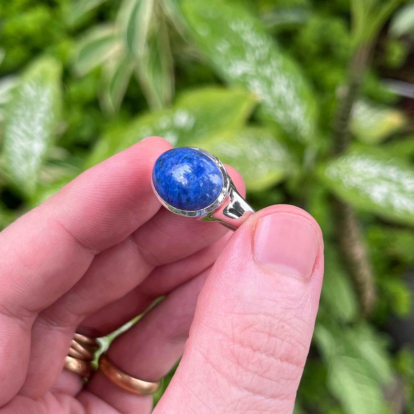 Natural Lapis Lazuli mens Ring