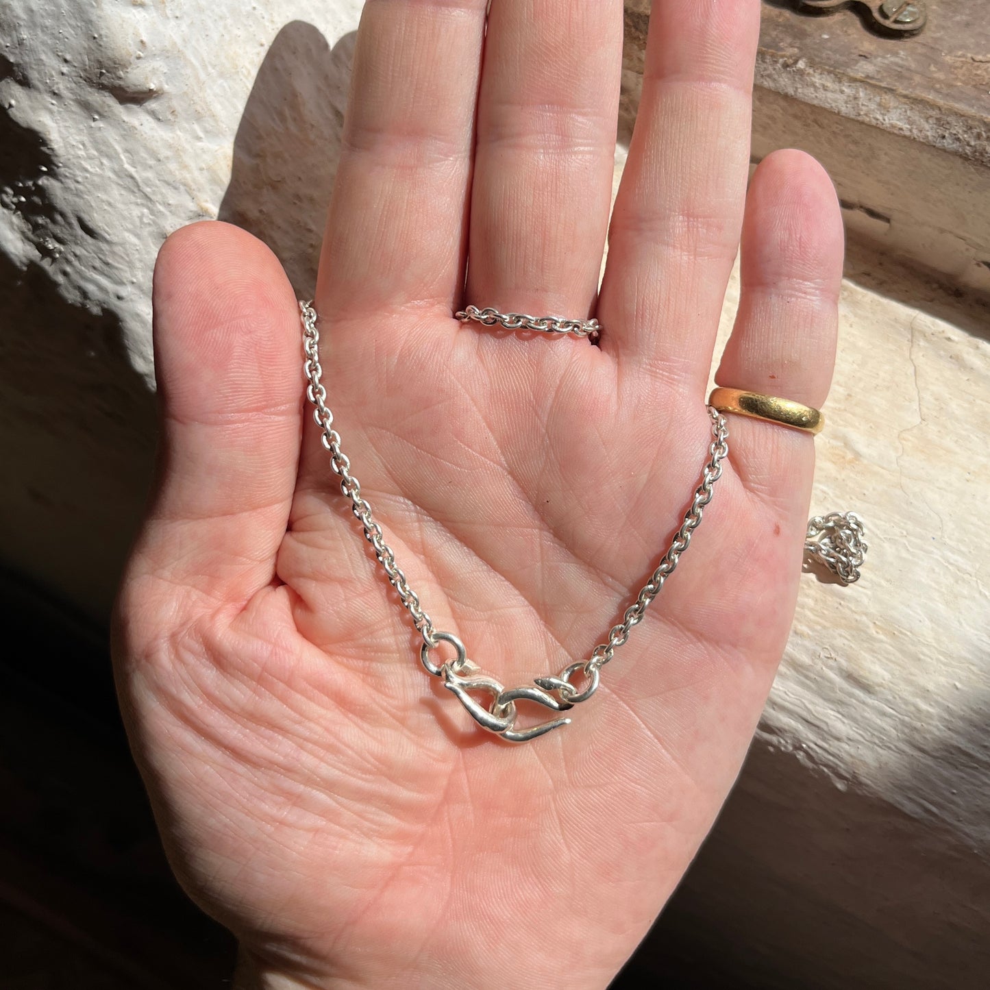 Dahalia Classic Cable-Link Silver Chain (Unisex)