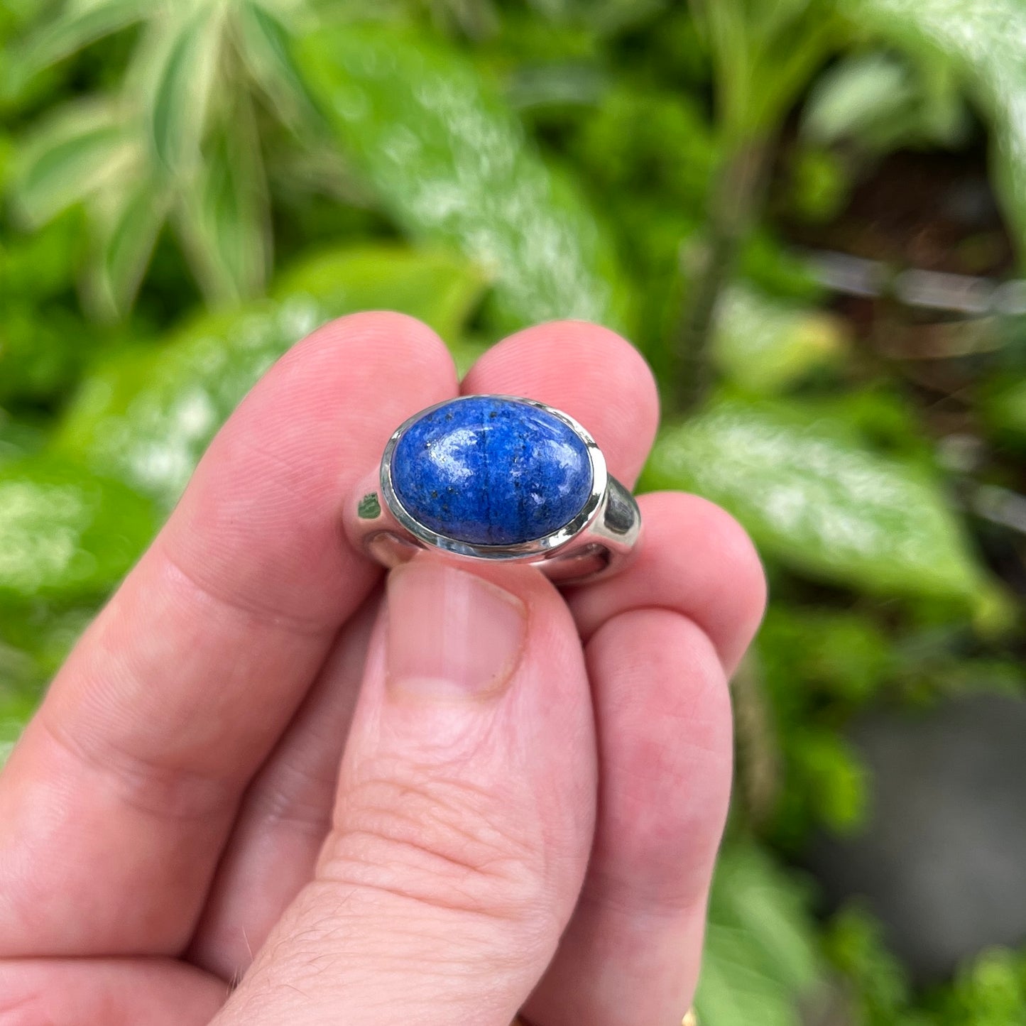 Natural Lapis Lazuli mens Ring