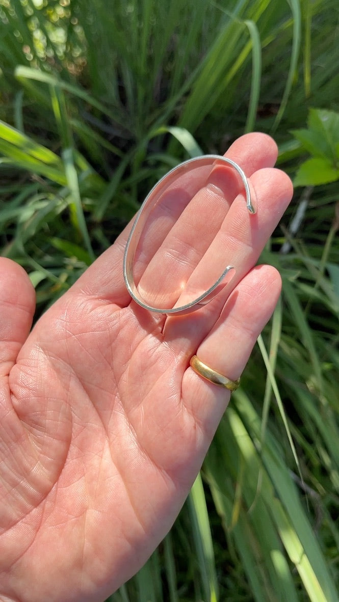 Flat Profile Sterling Silver Cuff 5.2mm.