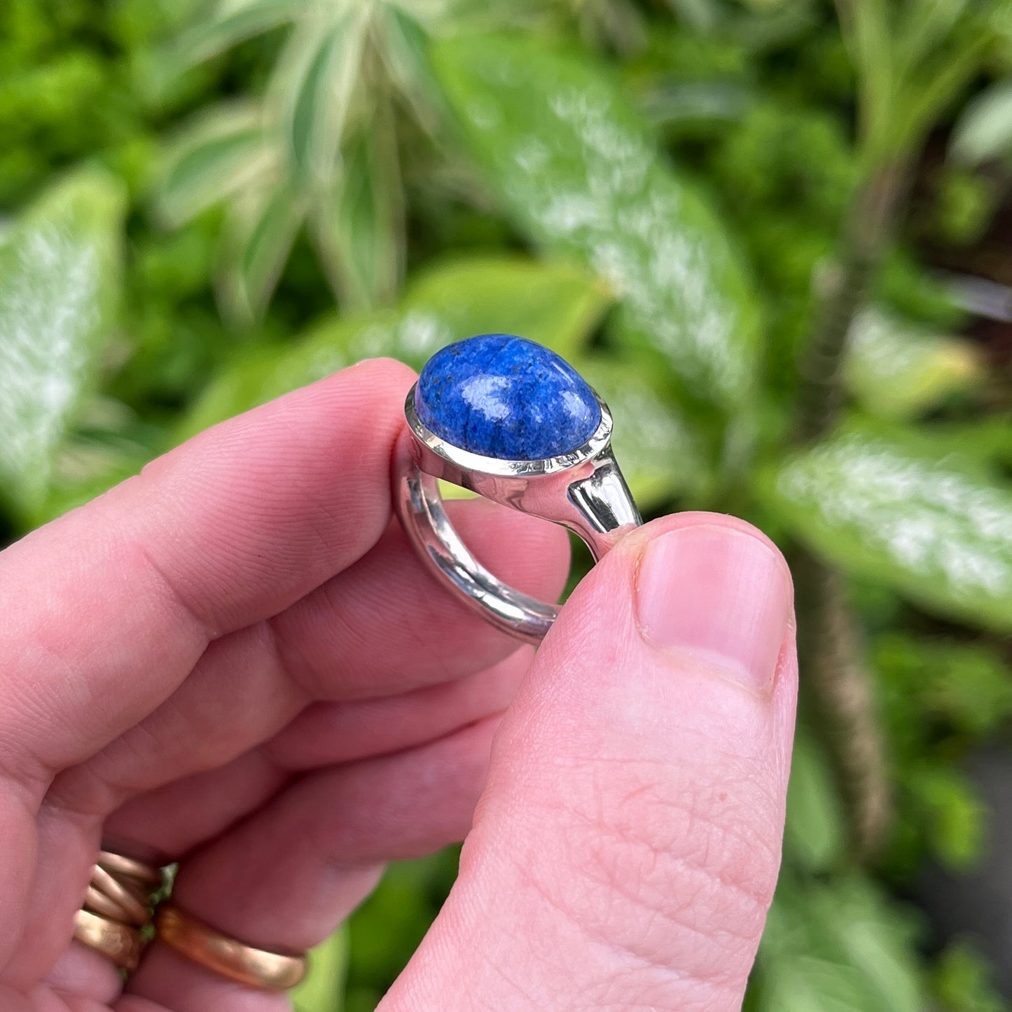 Natural Lapis Lazuli mens Ring