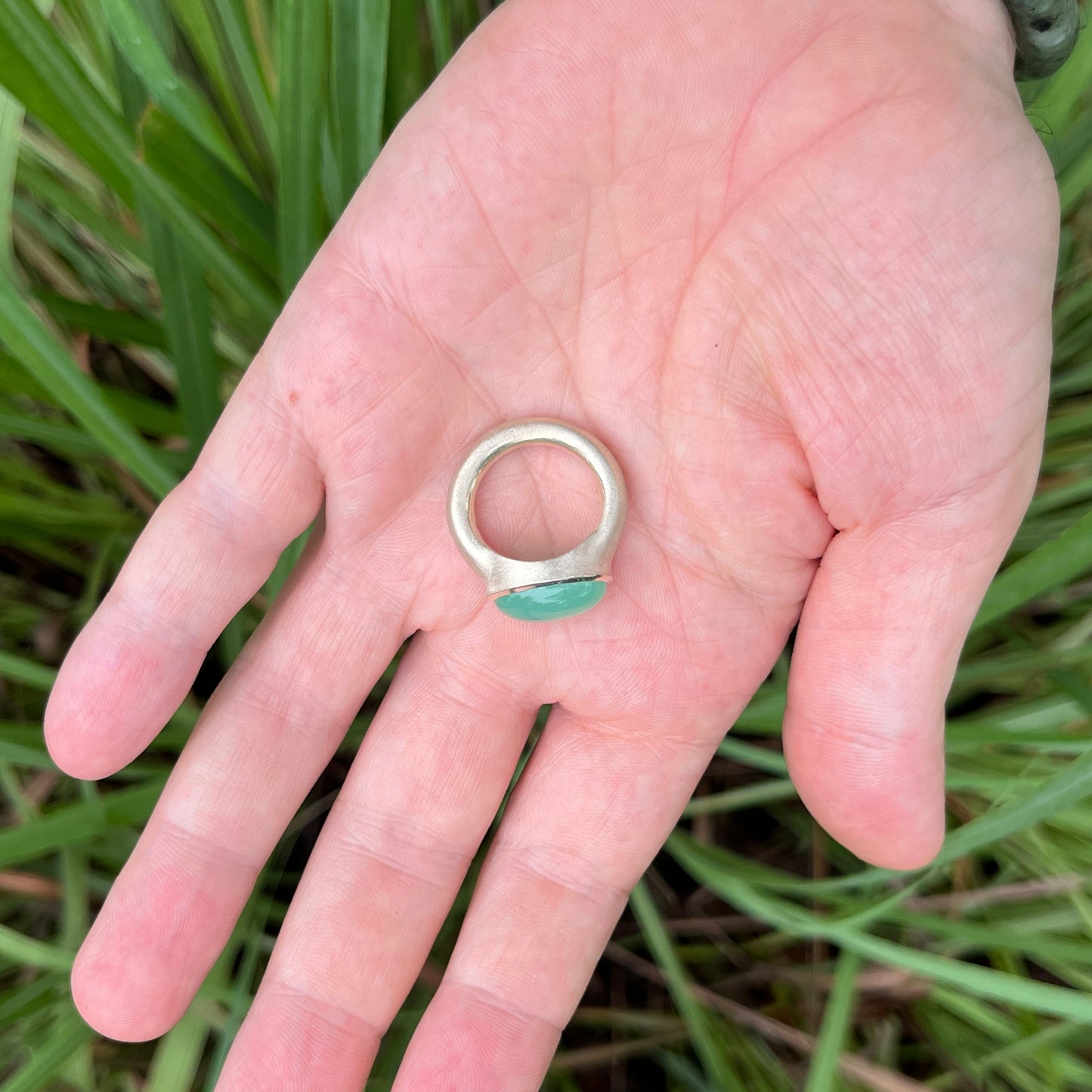 Natural Lapis Lazuli Dome Ring