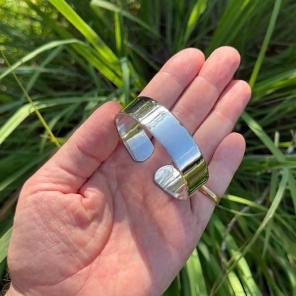 Flat Profile Sterling Silver Cuff 15.5mm