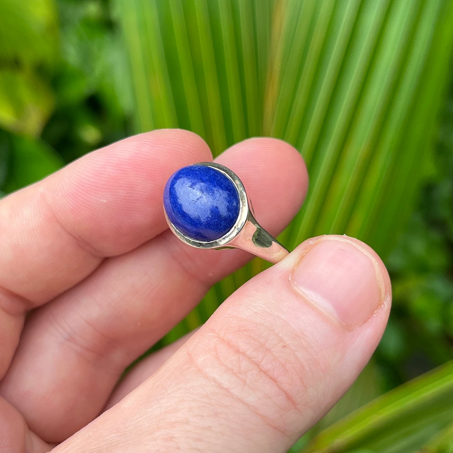 Natural Lapis Lazuli Dome Ring