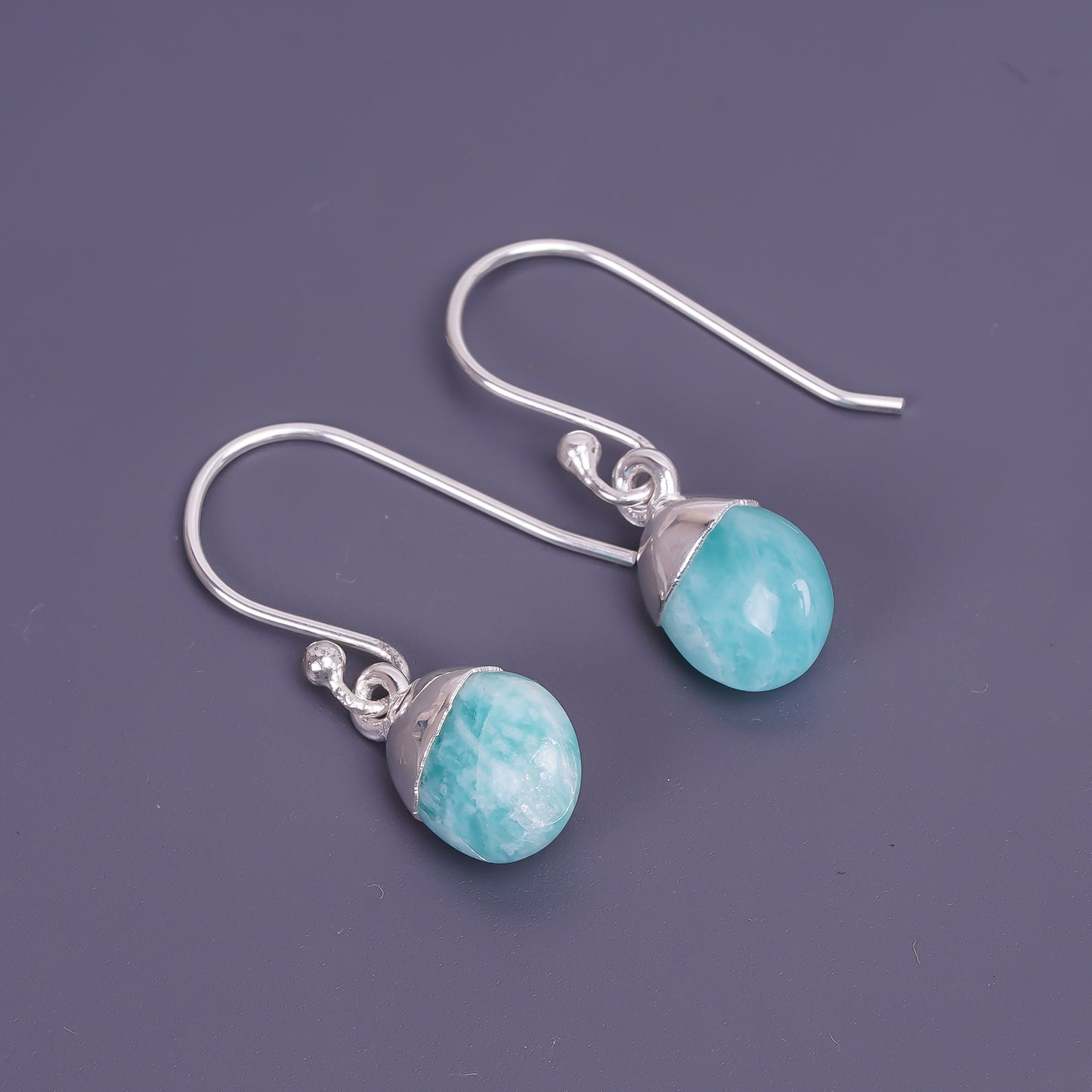 dew droplet amazonite earings unisex