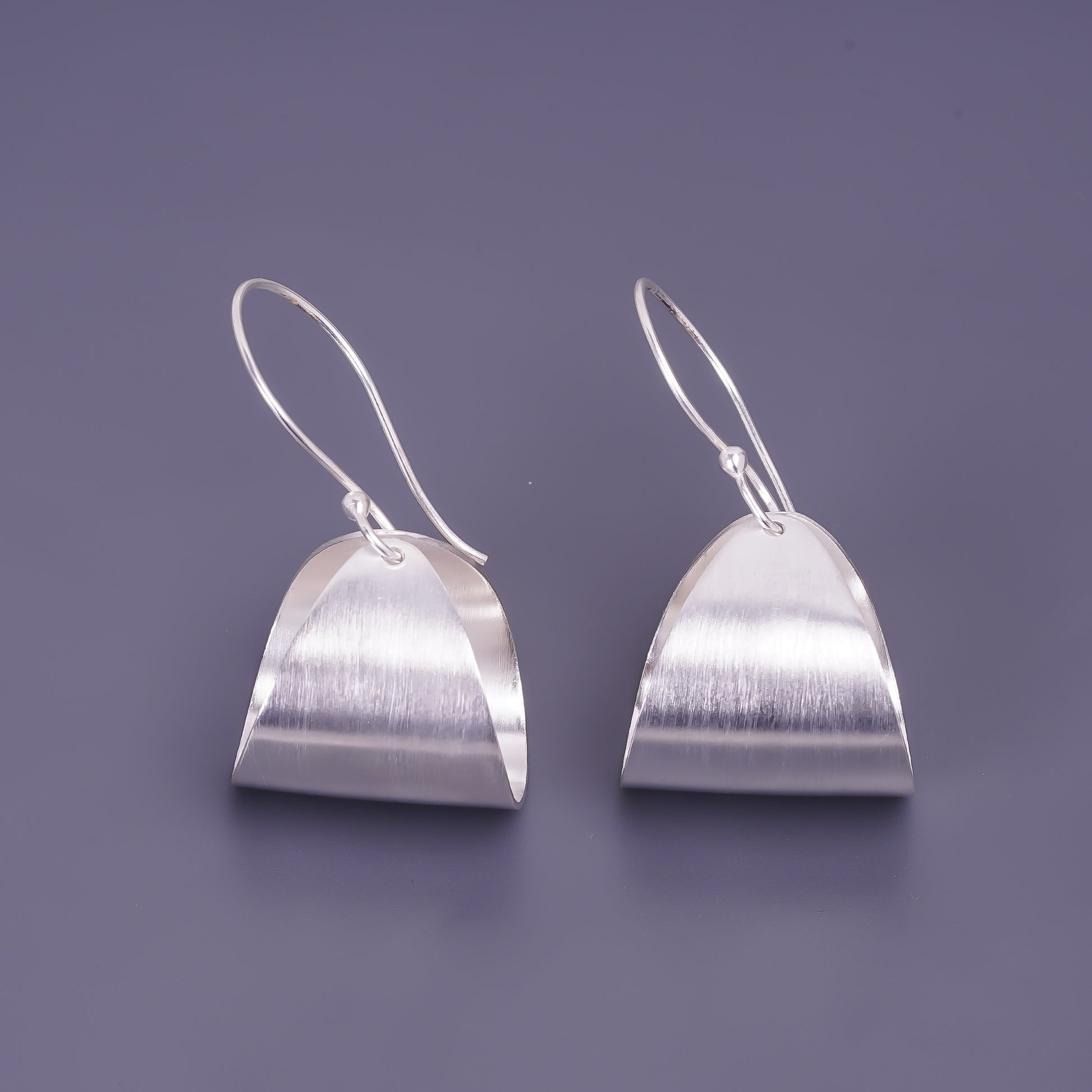 women sterling Silver Fold Earrings