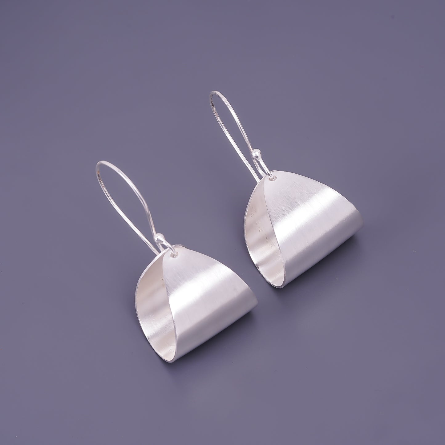 women sterling Silver Fold Earrings
