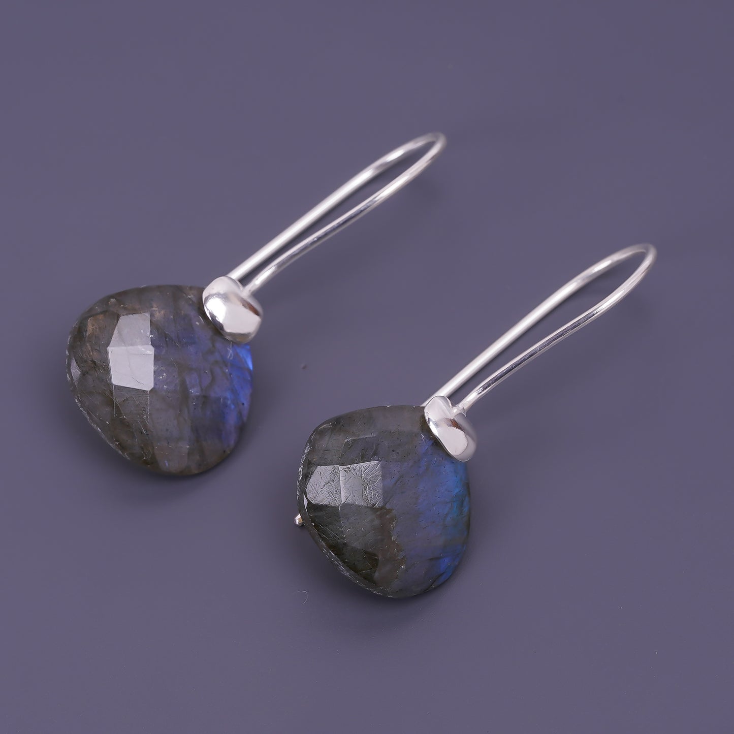 Shepherd Hook sterling silver Labradorite Earrings