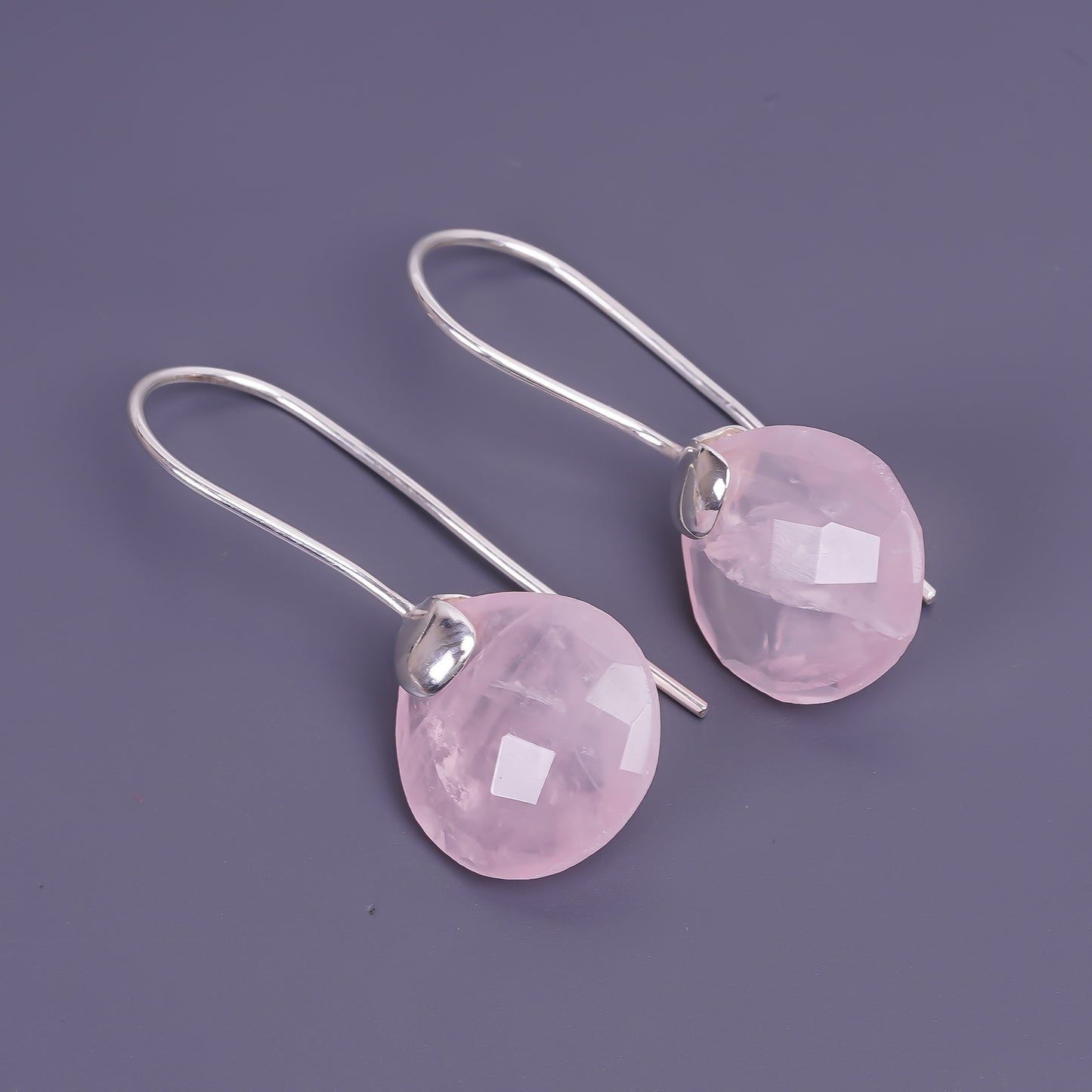 Shepherd Hook sterling silver Rose Quartz Earrings