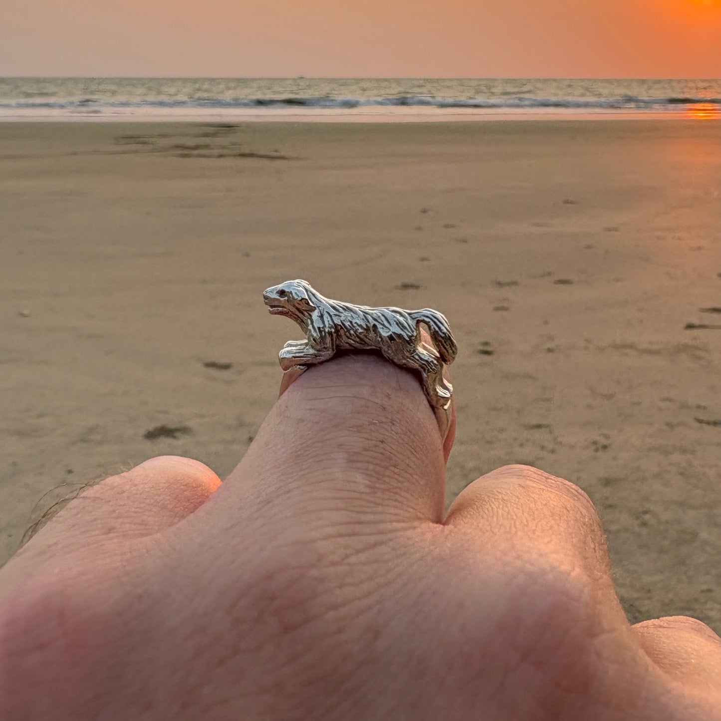 dog ring in silver