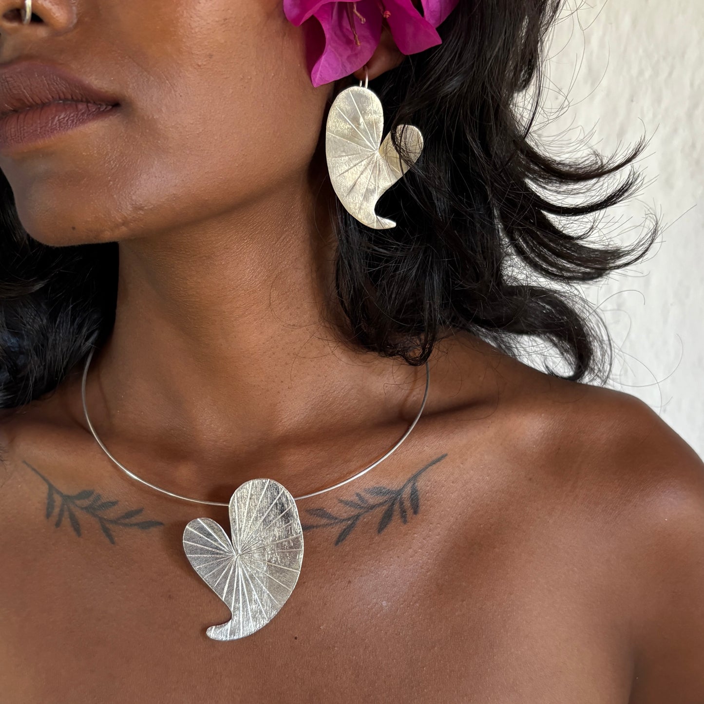 Handmade Sterling Silver Betel Leaf Pendant