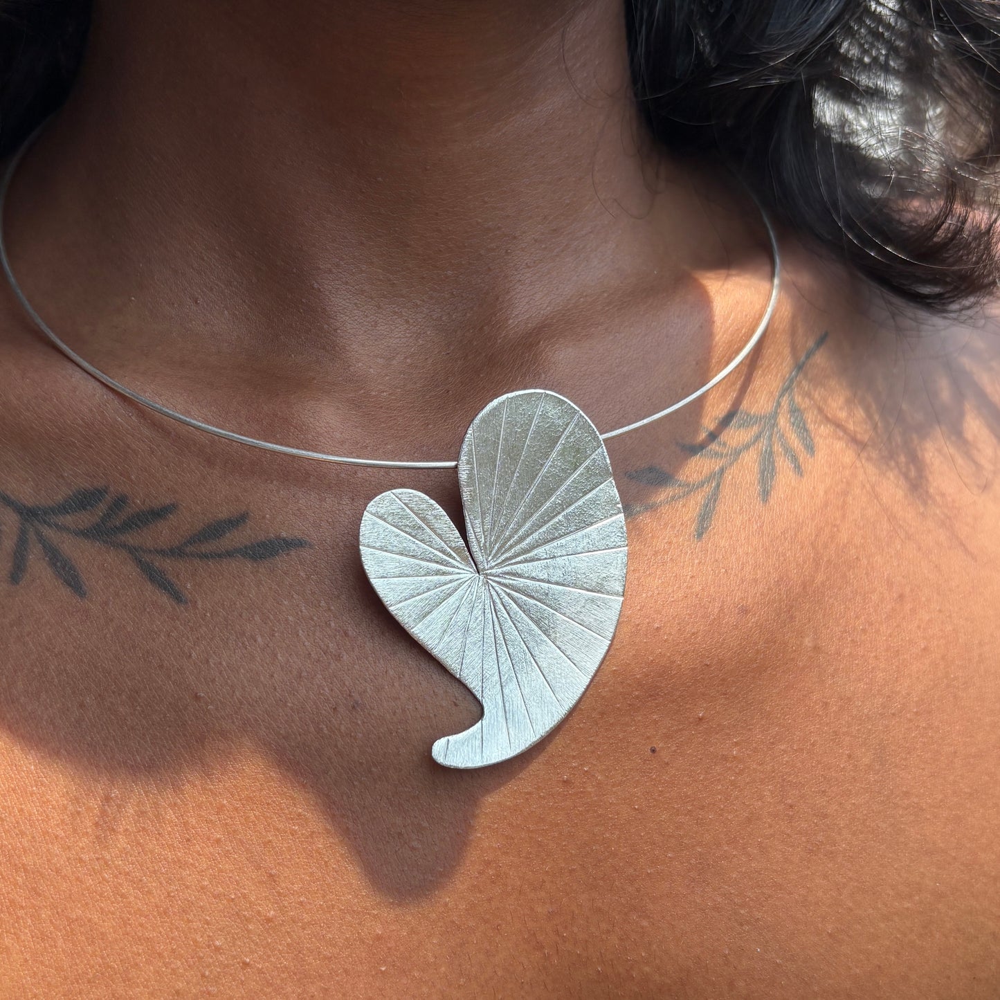 Handmade Sterling Silver Betel Leaf Pendant