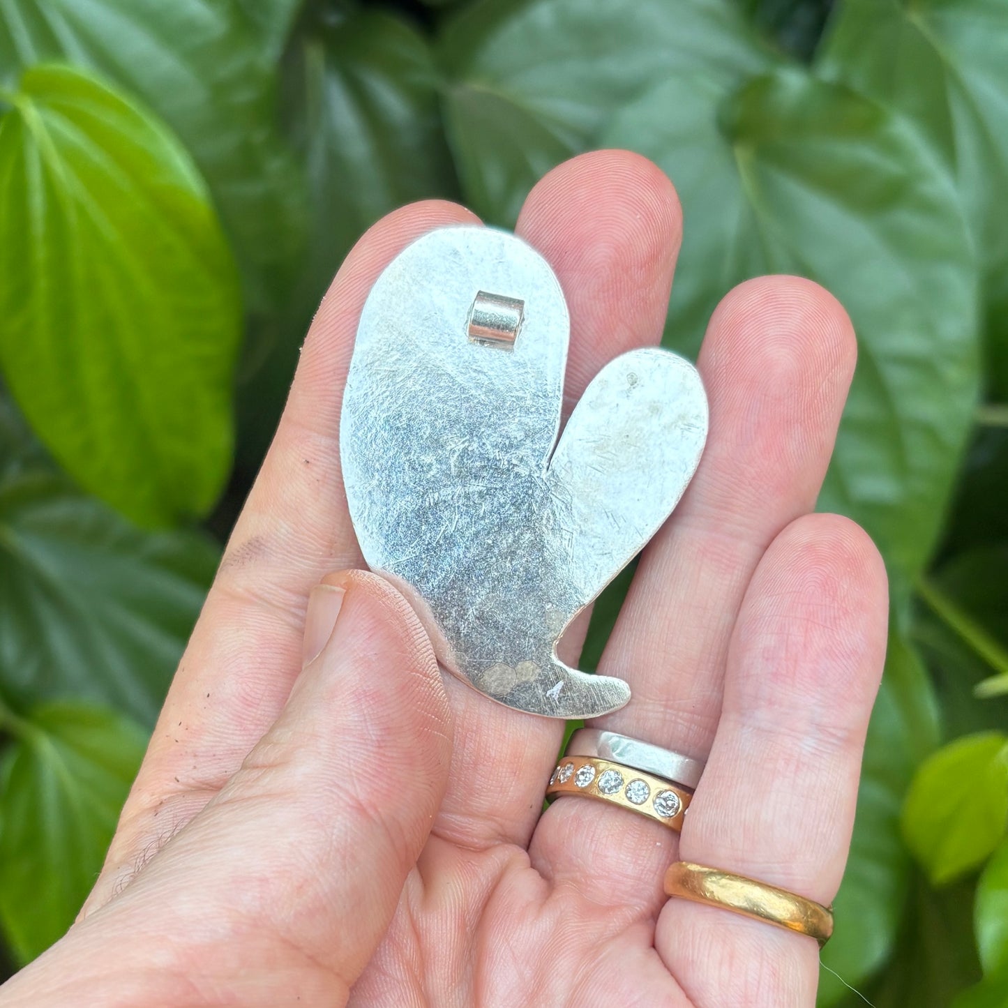 Handmade Sterling Silver Betel Leaf Pendant