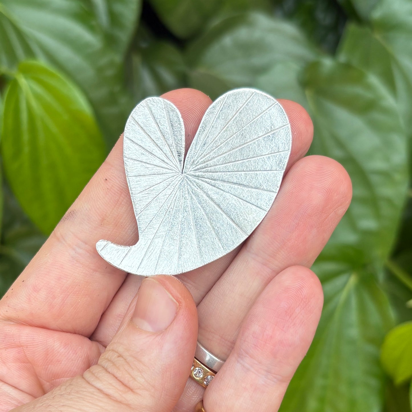Handmade Sterling Silver Betel Leaf Pendant