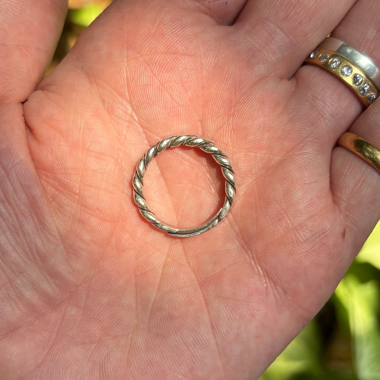 Handmade, Adjustable Double Wire Sterling Silver Ring
