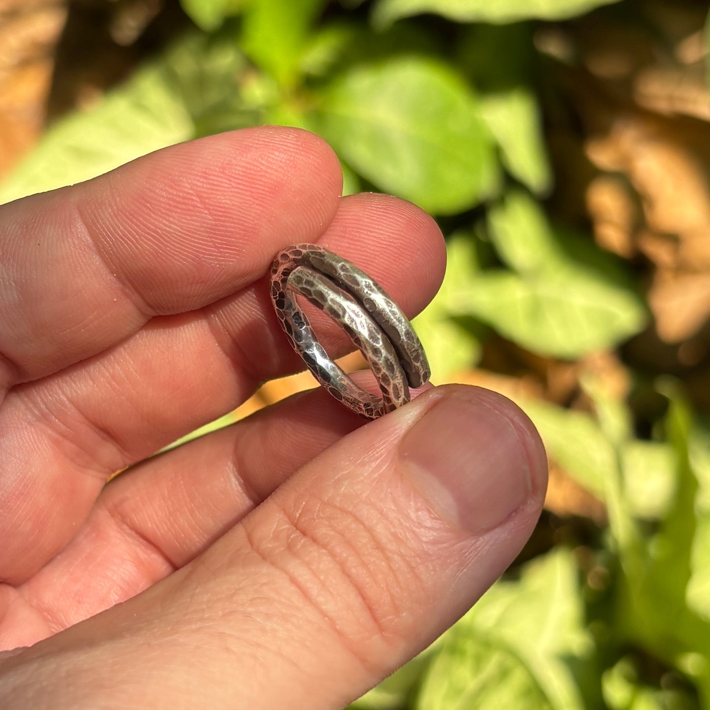 Handmade Hammered Sterling Silver Wrap Ring