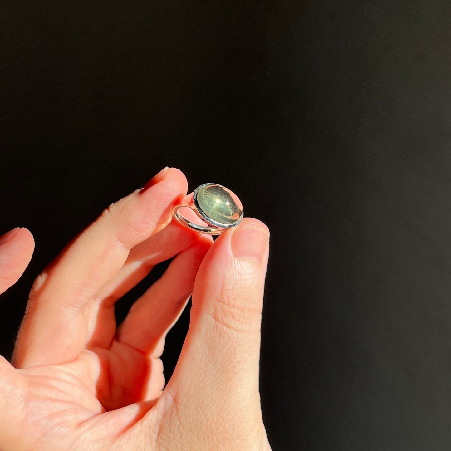 Lemon Quartz Silver Ring