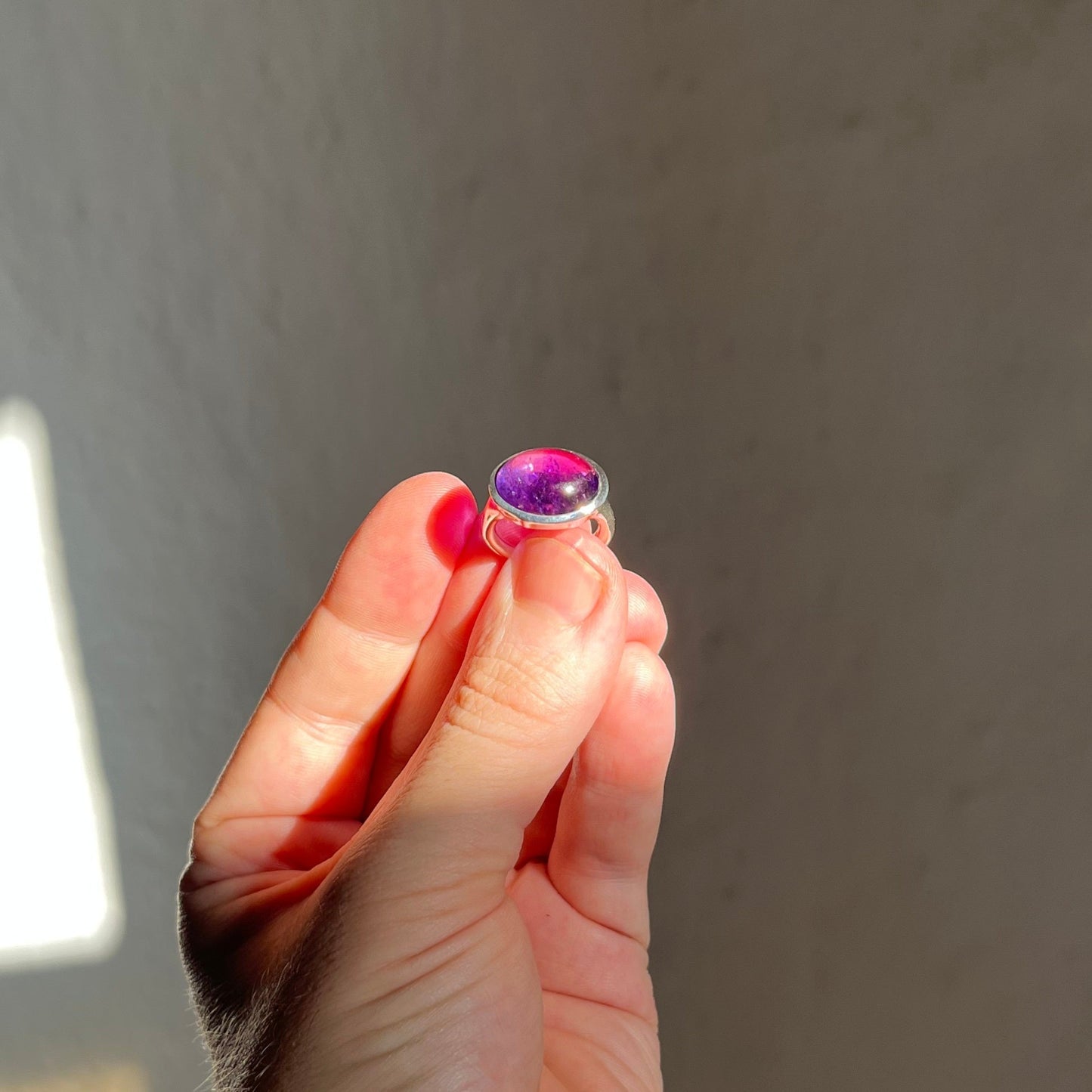 Amethyst silver Ring