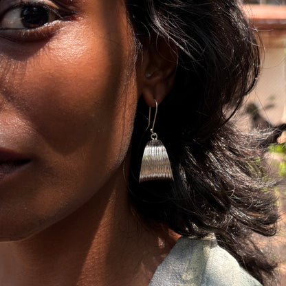 Tree Bark Sterling Silver Earrings