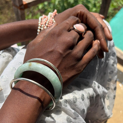 Sterling Silver Bangle 2 Piece Set (S).