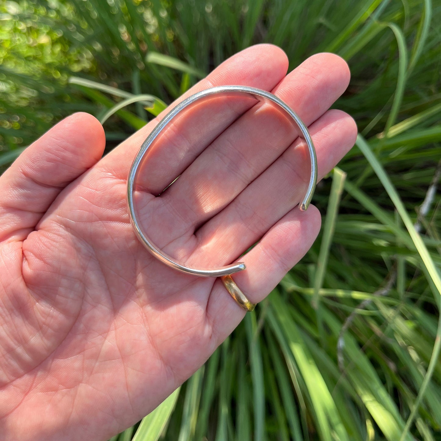 Mens sterling silver cuff 8mm