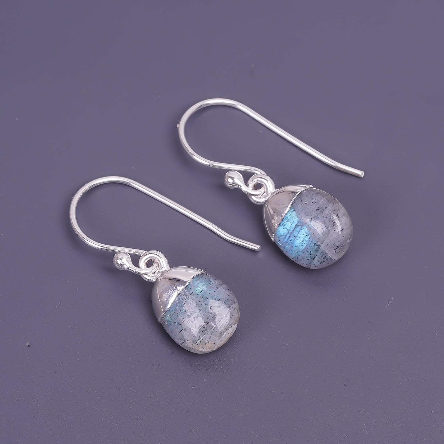 dew droplet labradorite earings unisex