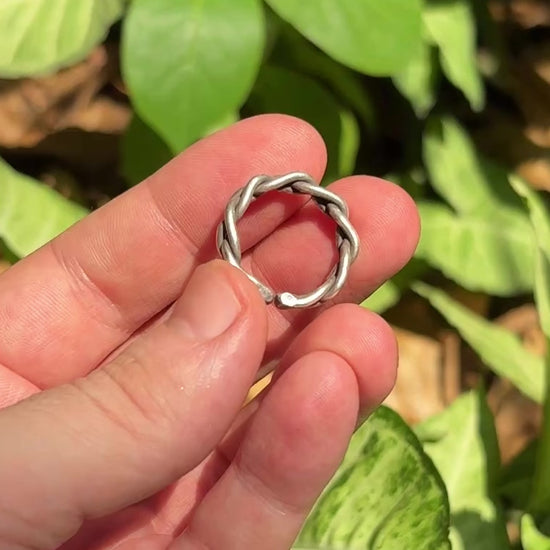mens alternative silver engagement ring