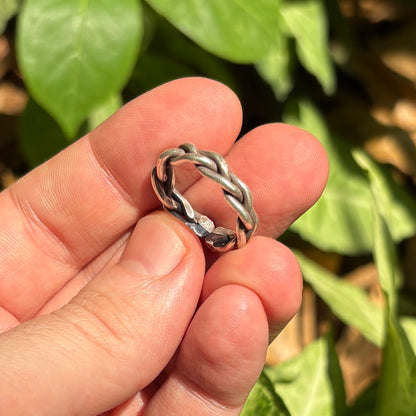 Plaited (3) Wire Handmade Sterling Silver Ring