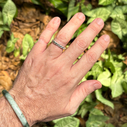 Handmade, Adjustable Double Wire Sterling Silver Ring