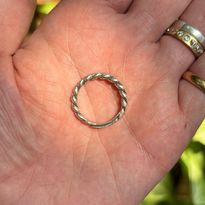 Handmade, Adjustable Double Wire Sterling Silver Ring