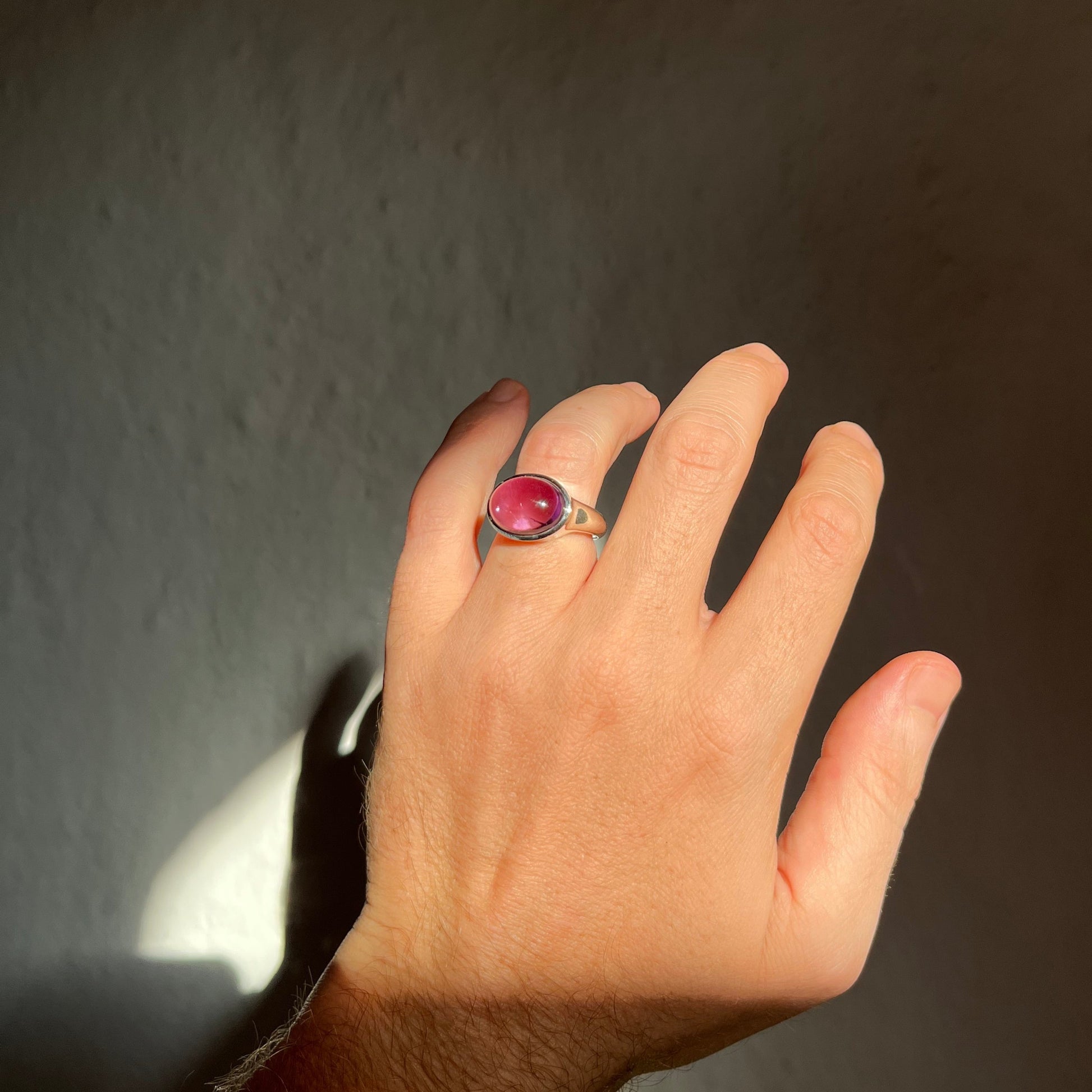 amethyst silver ring
