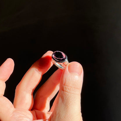 amethyst silver ring