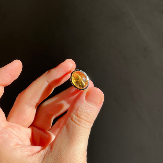 Citrine silver Ring
